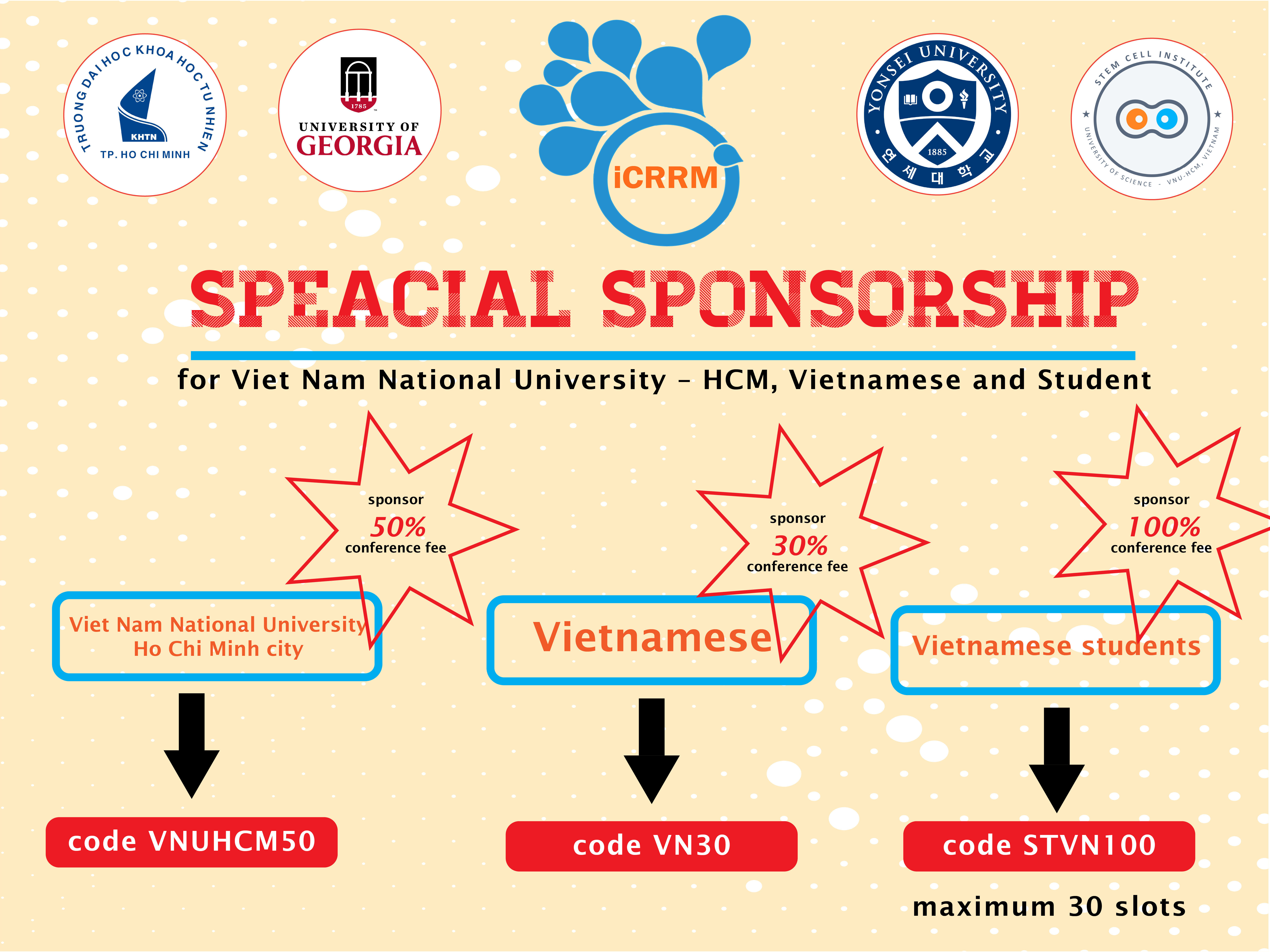 iCRRM special sponsorship for Viet Nam National University – Ho Chi Minh city and Others!